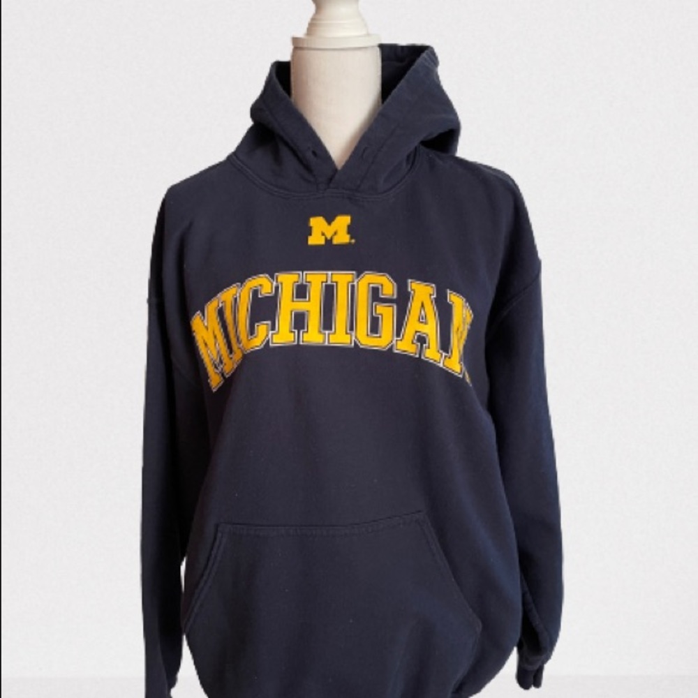 Michigan hoodie size L, blue